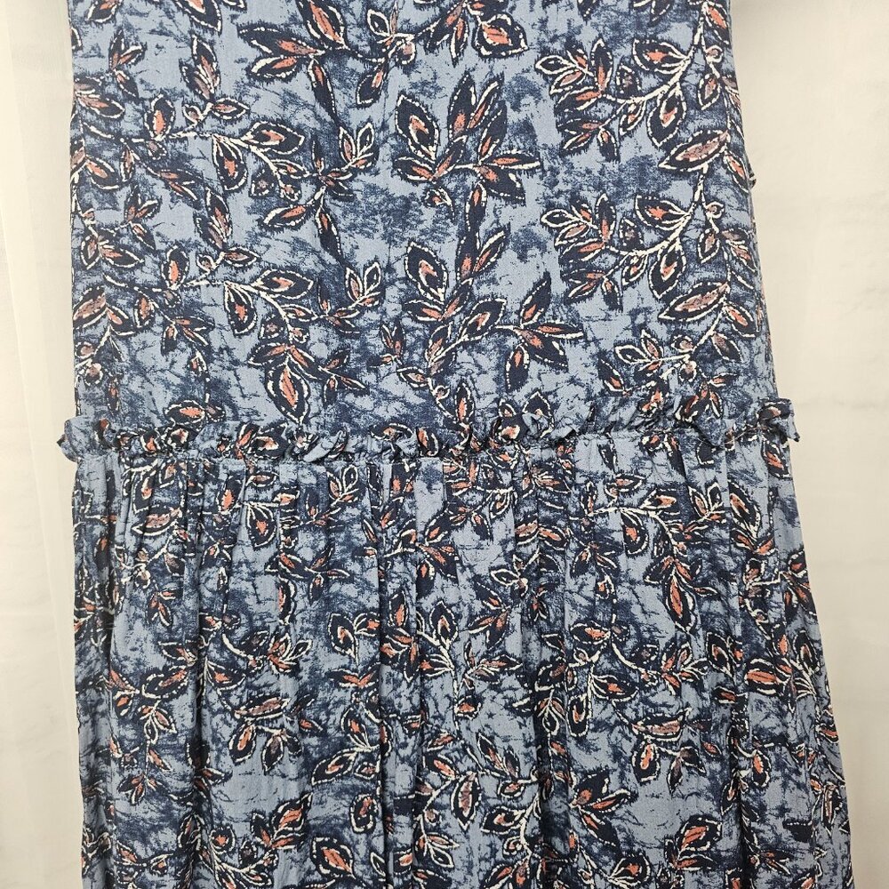 Lucky Brand Dress Blue Floral Boho Cottage Hippie Sleeveless M - Picture 9 of 14